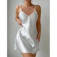Robe de nuit en satin avec dos en tulle transparent, pyjama sexy pour femme, imprimé cœurs, vêtements de nuit romantiques pour femme, robe de nuit en maille pour l'été 5