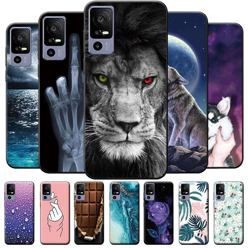 Per Tcl 40R 5G Custodia Tcl 40 Se Soft Silicone Tpu Cover Posteriore Moda Per Tcl 40 Se Custodia Per Telefono Per Tcl40R 40Se Coque Verniciato Paraurt