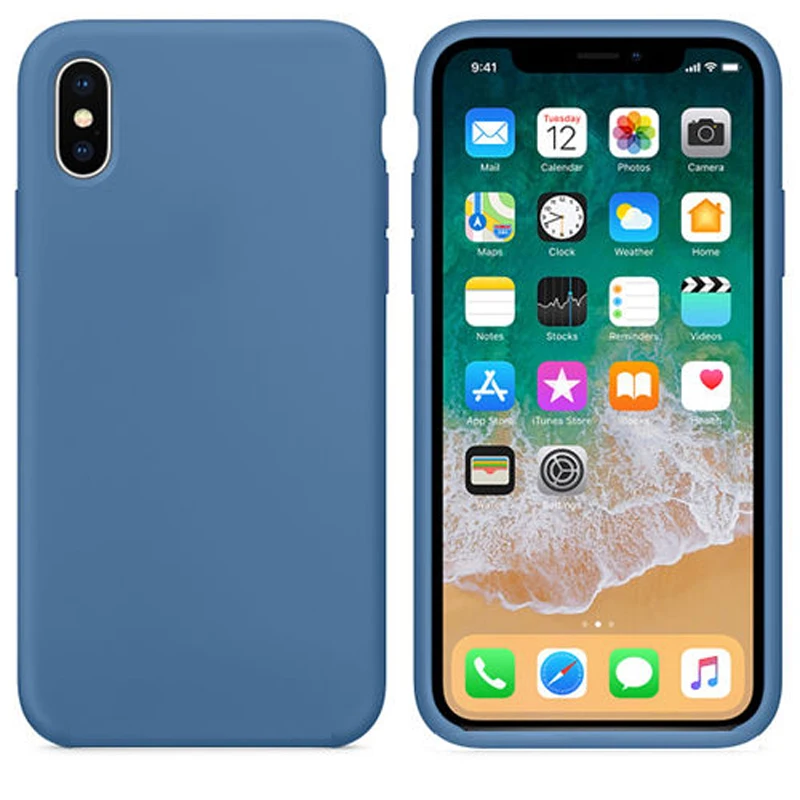 Luxury Candy Color Liquid Silicone Soft Matte Phone Case