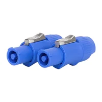 NAC3FCA NAC3FCB 3Pin Power Connector LED Speakon Male Plug Blue (Input)+White (Output) Plug+Female Socket 20A 250VAC 5