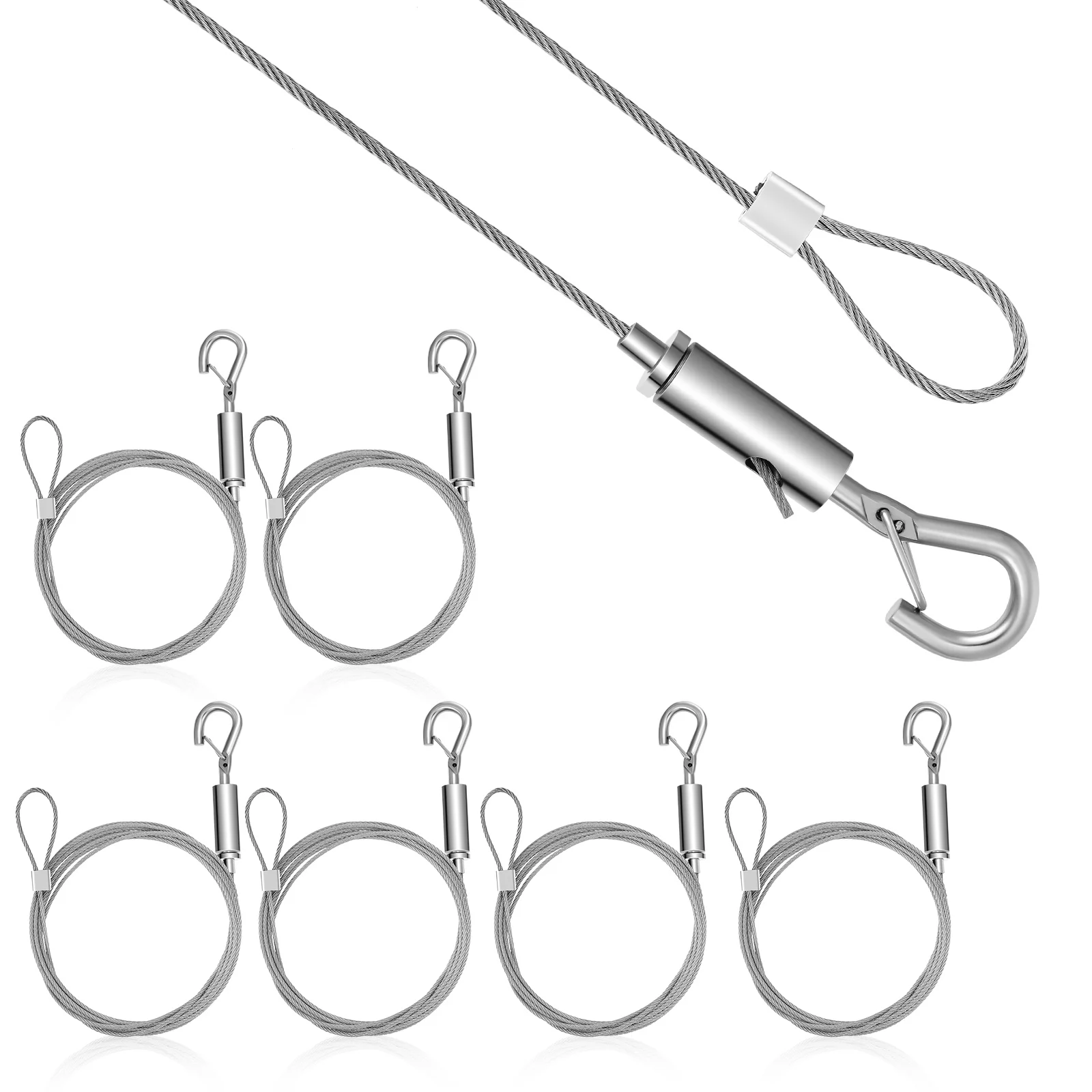 Stainless Steel Hanging Wire Picture Frame Hanging Hooks Hanger Cord Clothesline Artwork Hardware