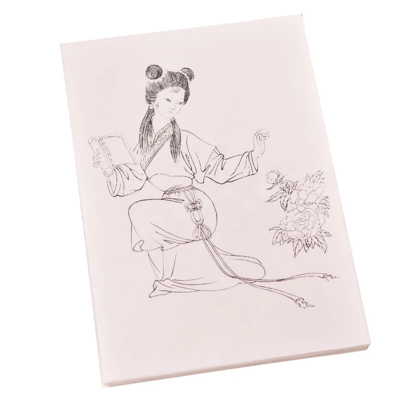 

Watercolor Painting Line Draft Meticulous Drawing Ripe Xuan Paper Manuscript Dunhuang Mural Lady Copying Coloring Painting Draft