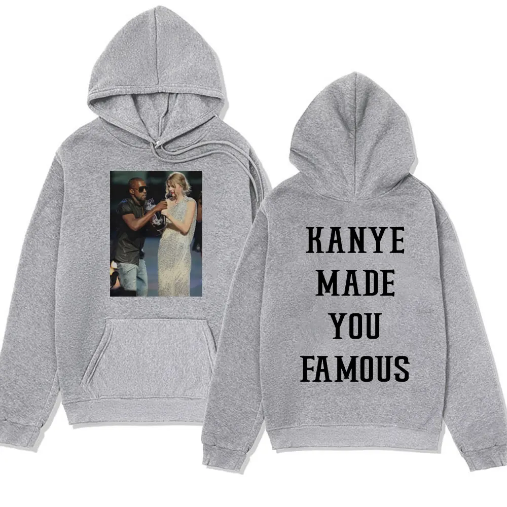 Rapper Kanye West Hip Hop Hoodie Men Women's Clothes Fashion Vintage Hooded Sweatshirts Autumn Oversized Fleece Pullover Male