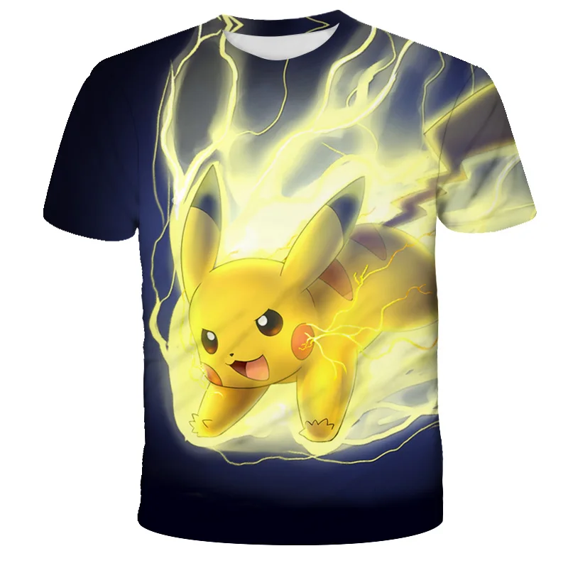 Pokemon T Shirt Cartoon Baby Kids Boys Girls Children Short Sleeves Summer Clothing Pikachu Cartoon Print Pok&eacute;mon Tee Children