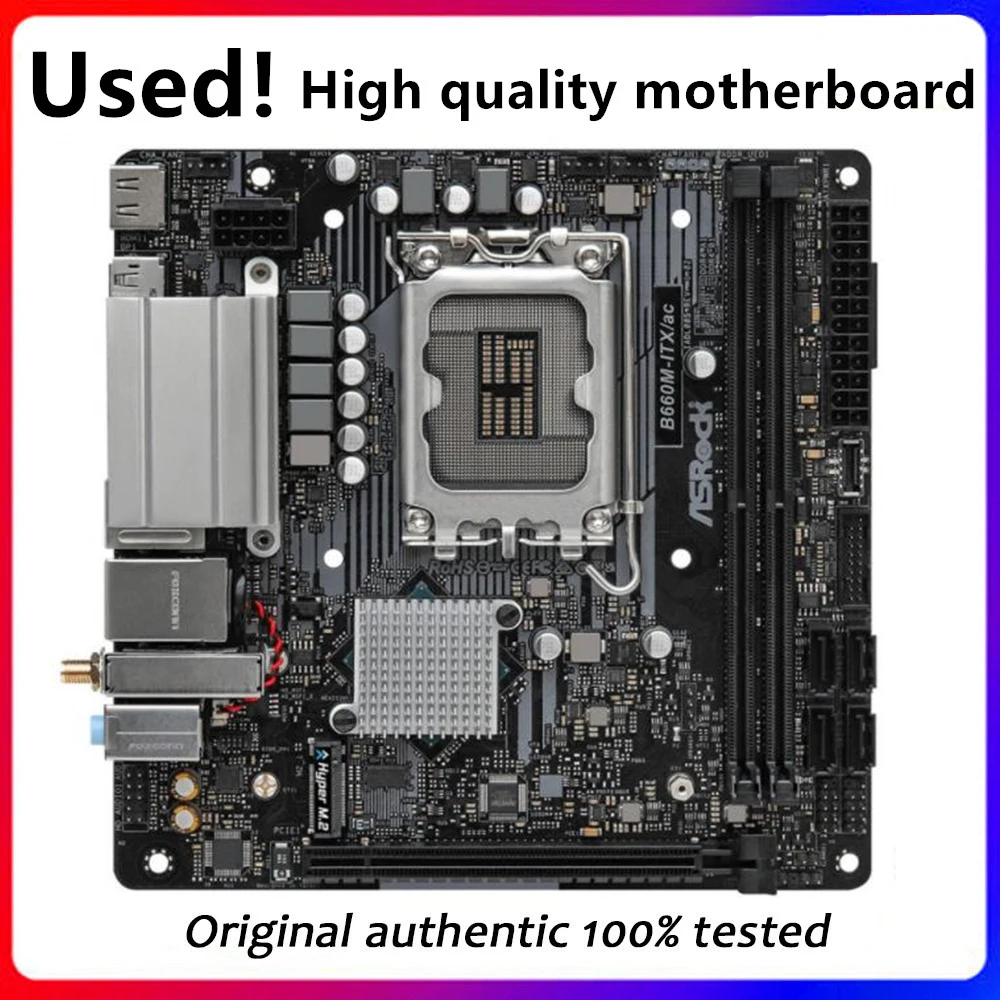 Usato B660M-Itx Per Asrock B660M-Itx/Ac Desktop Originale Per Scheda Madre Intel B660 Ddr4 Supporto Lga 1700 12400F 12400 I3 12100F