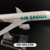 Scale 1:400 Metal Aircraft Model, Korea Seoul A320 Airplane Diecast Aeroplane Home Office Decor Mini Moto Toy for Children 3