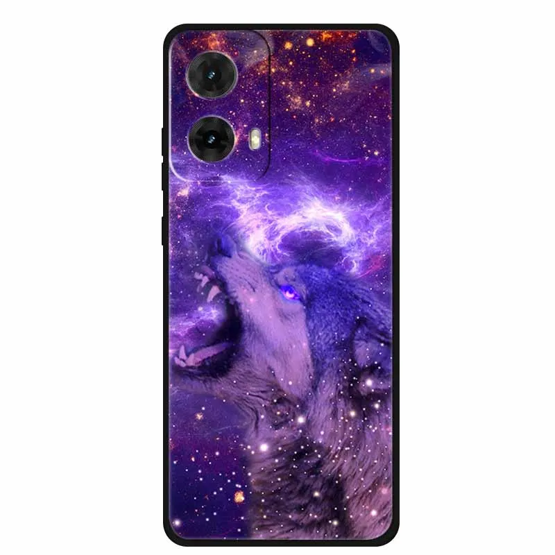 Colorful Painted Cat TPU Soft Silicone Phone Back Cover - Cute Design