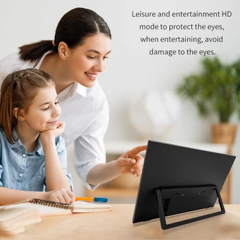 HGFRTEE 15.6inch Portable Monitor FHD-IPS Panel Second Screen for Laptop Gaming Extended Display with Type C HDMI 5