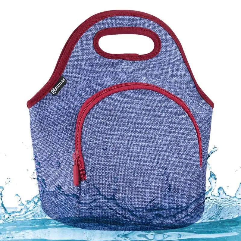 

Сумка для ланча с принтом для студентов, неопреновый переносной мешок для пикника, изоляционные сумки для взрослых для обеда, для отдыха на открытом воздухе, кемпинга, пикника