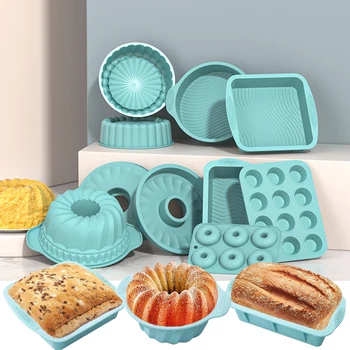 3D Shape Silicone Cake Mold DIY Pastry Baking Tools for Cake Pan Kitchen Fluted Tube Pan Bakeware Cake Decorating Tool Bake Tool