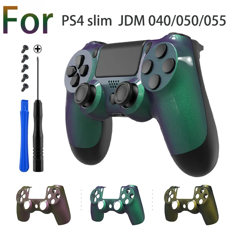 

NEW for PS4 Ultra-thin Handle Modification Shell JDM 040/050/055 Personalized Creative Repair Chameleon Color Anti-fall Shell