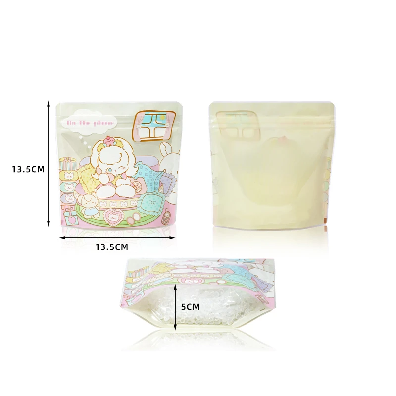 StoBag 50/100pcs Candy Snack Ziplock Bags Packaging Cute Small Kids Cartoon Plastic Sealed Food Cookies Storage Reusable Pouches 6