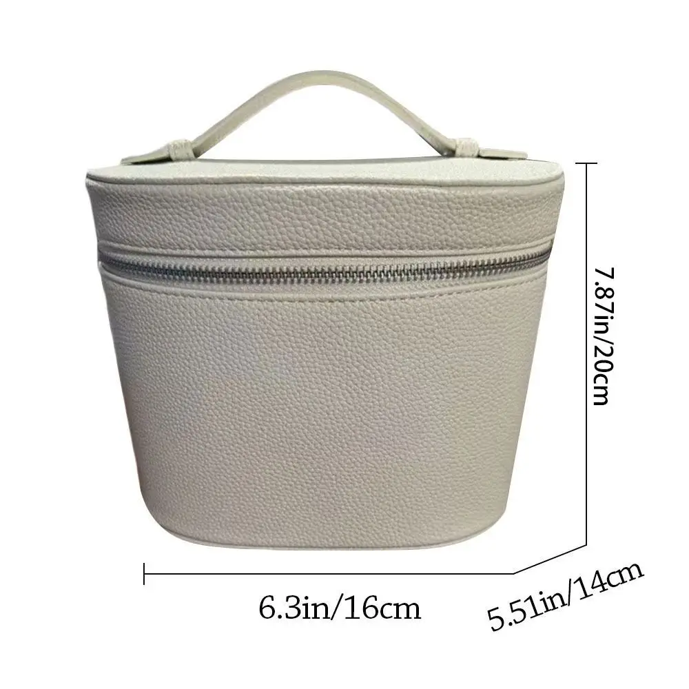 Borsa per il Trucco alla Moda, Pochette Cosmetica Portatile di Grande Capacità, Organizer da Viaggio Impermeabile in PU - immagine 6