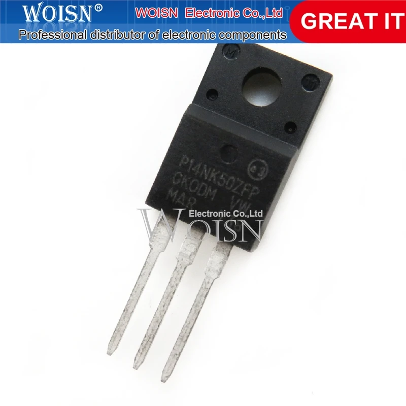 

10PCS STP14NK50ZFP P14NK50ZFP TO-220F