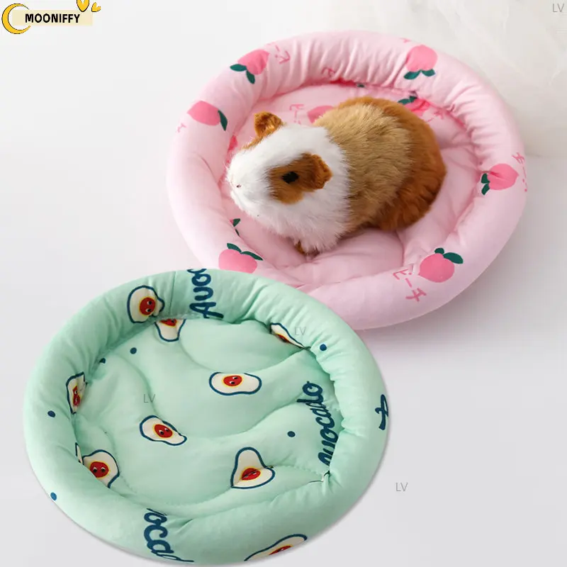 Small Animal Beds Pet Supplies Mice Rat Nest Winter Warm Hamster Pad Cotton Mat Cushion Pet Sleeping Cover Soft Flannel Blanket