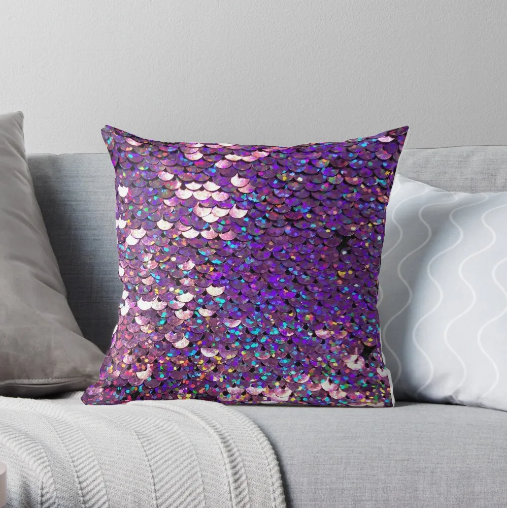 

Brilliant Purple Sequins Throw Pillow Decorative Sofa Cushion Christmas Pillow Sofa Decorative Covers