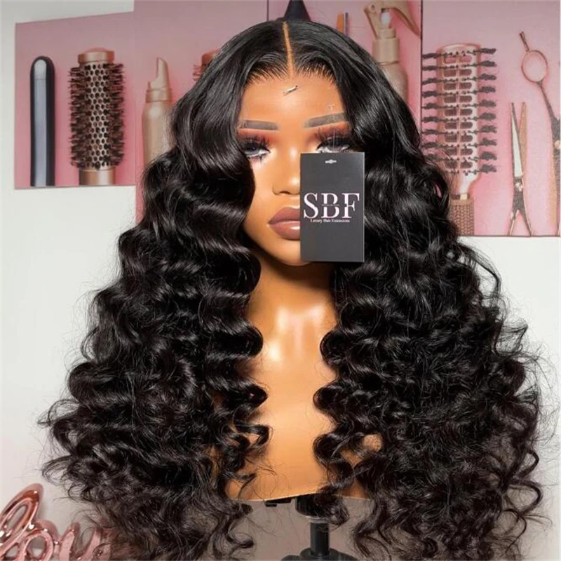 

Natural 5x5 Silk Base 30inch 250% Density Black Deep Wave Jewish European Human Hair Wigs For Women with Baby Hair Preplucked