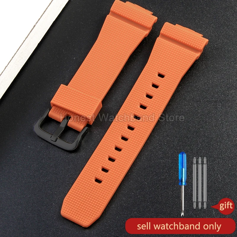 Transparent Gray Red Orange Resin Watch Strap for Outdoor Activities - 16mm