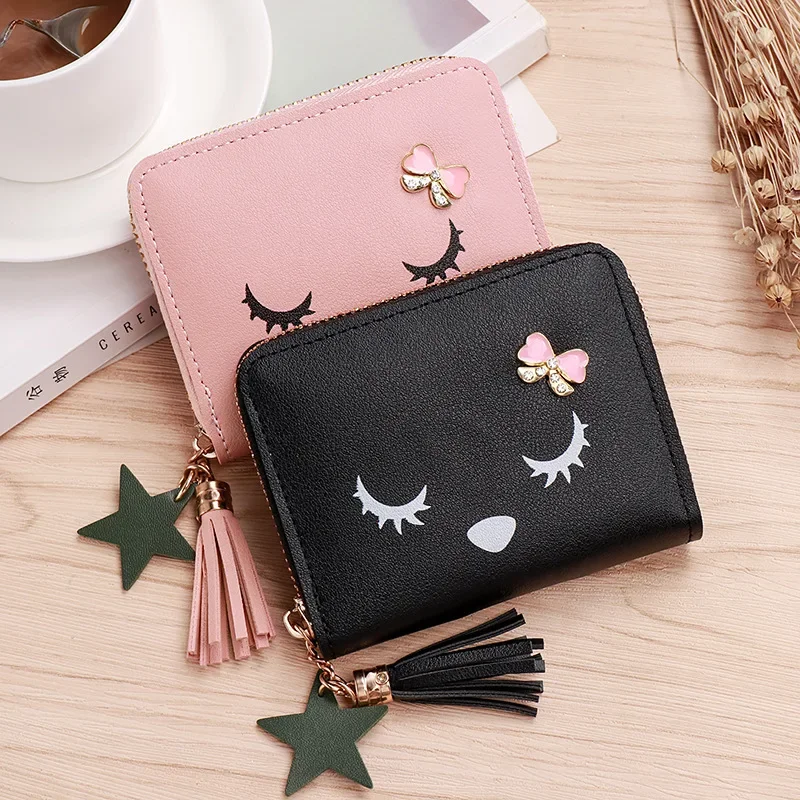 New Fashion Card Bag Cute Wallet Women Student Zipper Coin Purse Children's Coin Pouch Credit Card Holder Id Holder Case