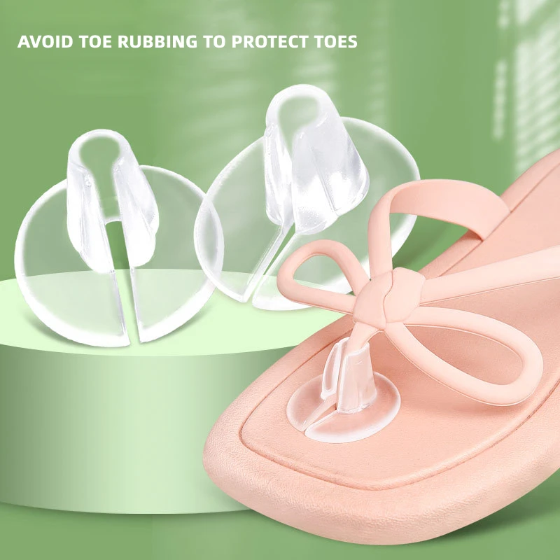 Silicone Shoe Insoles 2pieces = 1pair Transparent Forefoot Shoe Pads Silicone Flip Gel Cushions Pad Protectors Anti-Slip Insoles Cushion For Flip Flops