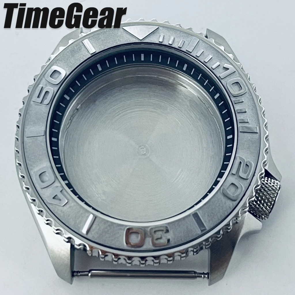 Sleek Black Ring Watch Case with Sloping Bezel and 3.8 Crown