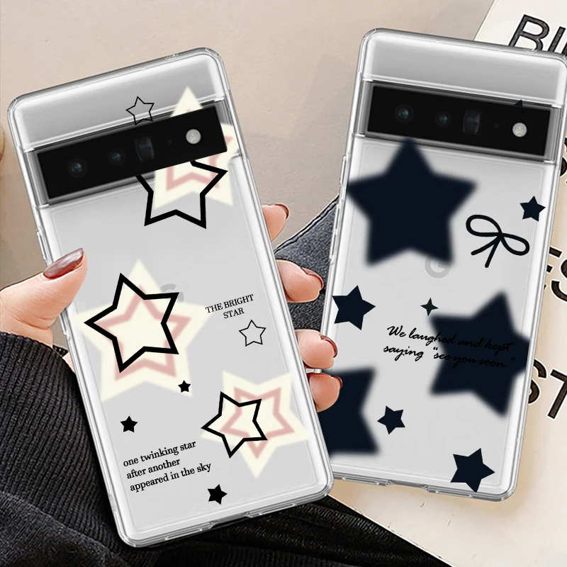 Luxury Super Star Transparent Soft TPU Phone Case