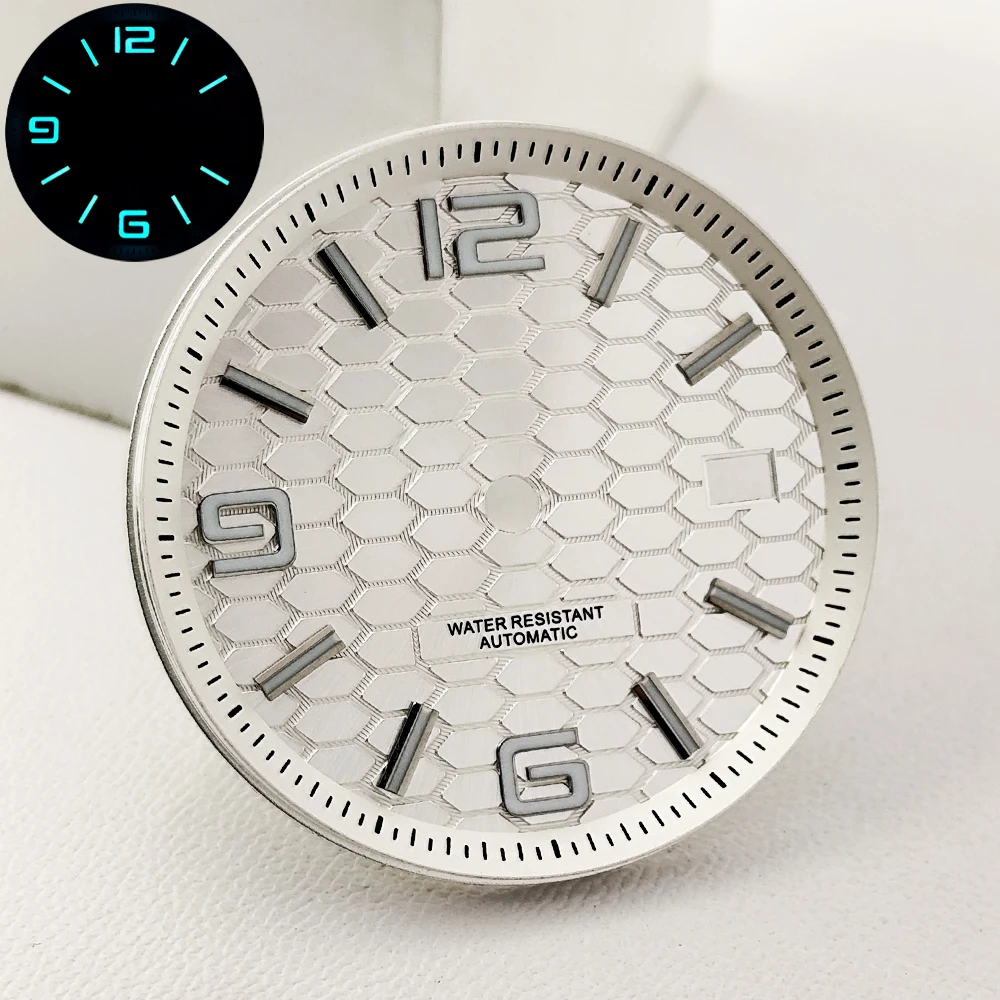 Premium Men's Watch Silver Case with Sapphire Dial and Full-Body Mirror Box