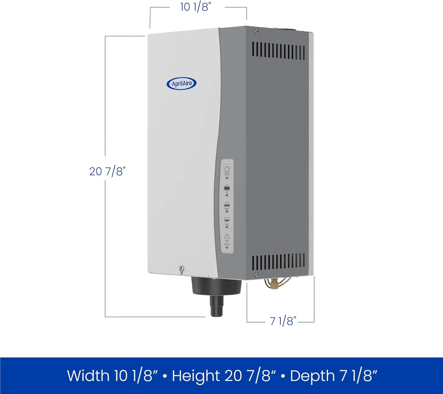 Humidifier, Automatic Steam Humidifier, Large Capacity Whole-House Humidifier for Homes up to 10,300 Sq. Ft., White 6