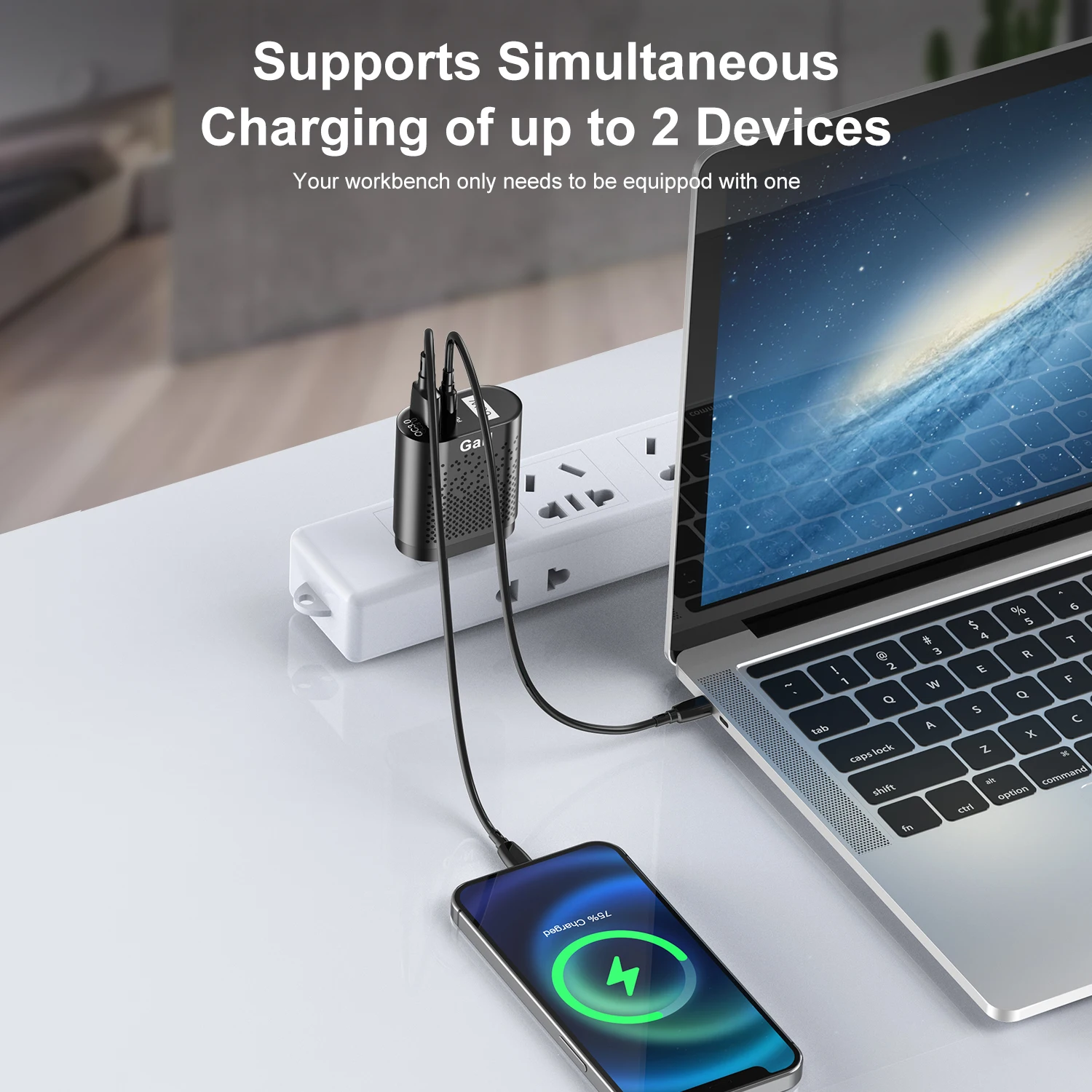 USLION AU EU US UK Plug 65W GaN Charger Tablet Laptop Fast Charger USB Type C Quick Charger Mobile Phone Charger For iPhone POCO