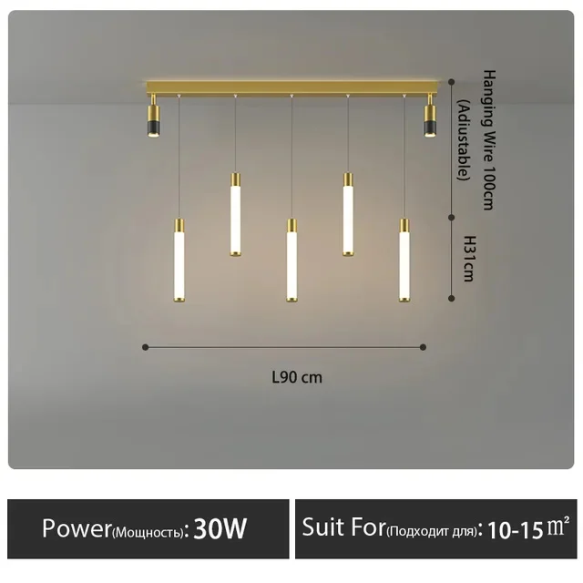 thumbnail image 1 of Lámpara colgante LED moderna para iluminación de ambiente, lámpara de ahorro de energía para comedor, barra de hogar, isla de cocina, 1 of 5