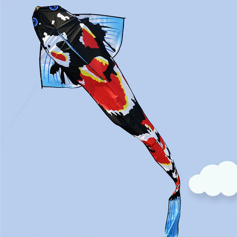 Colorful Rainbow Kite Fish Kite Fly Outdoor Toys Koi Carp 3D Cartoon Children's Flying Deer deportes-y-ocio parachute inflatable games