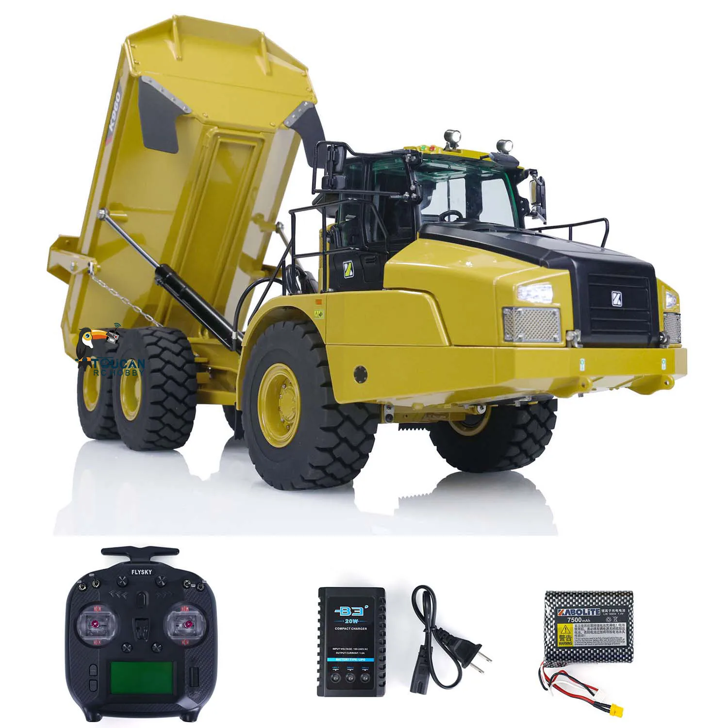 KABOLITE K960 RC Hydraulic Articulated Truck 6x6 Remoted Dumper Cars Toucan RC HOBBY Assembled Tripper Mini Vehicle Toys Model 2