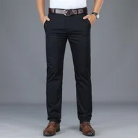 Pantalon droit décontracté en coton pour hommes, vêtements d'affaires, vert, noir, printemps, été, marque FjMale ingent, 2022 5