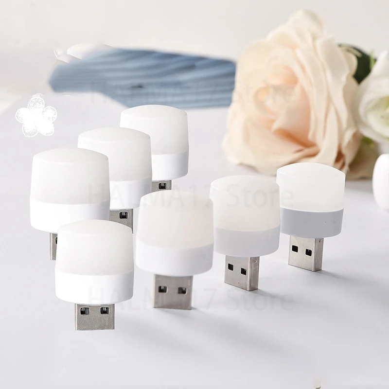 Colorful Book Lights Mini LED Night Light USB Plug Lamp Power Bank Charging Reading Eye Protection Bedroom Atmosphere J17