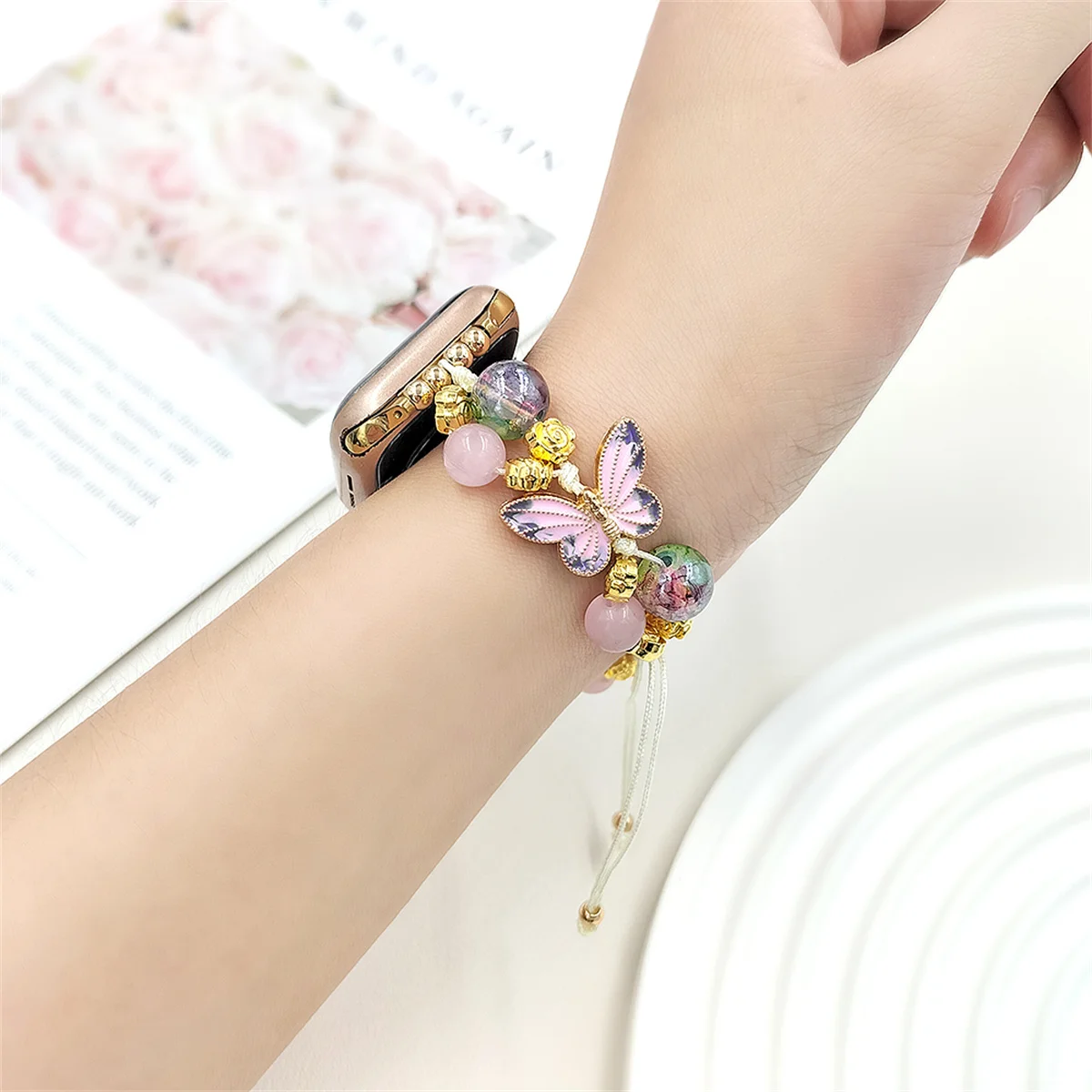 Bracelet de montre à bijoux pour iWatch Ultra 2 Series 10/9/8/7/6/5 Bracelet de montre tendance 42/44/45/46/49 mm 38/40/41 mm_voghion.com