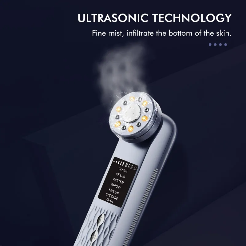 Home Use Red Therapy EMS RF Facial Massage Instrument Tightening Device Steel Stainless Skin Facial Skin Care Beautify Tool neck face massager,skin care device