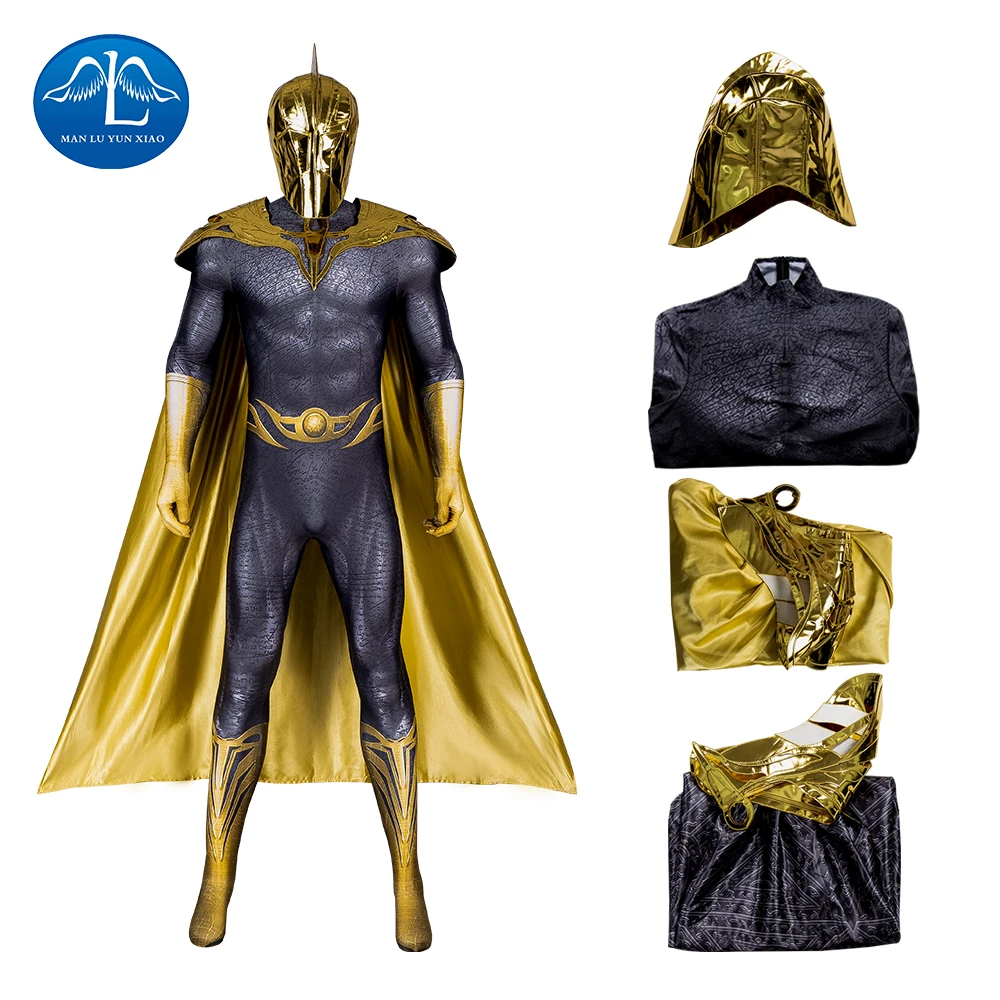 

Black Adam Cosplay Costumes Full Set with Jumpsuit Cloak and Boots Halloween Costumes Adult Men Suit High Quality Outfit