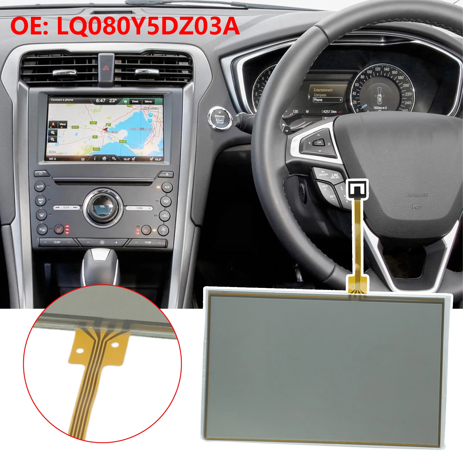 

LQ080Y5DZ03 Радио сенсорный экран 1x аксессуары прямая замена для Edge 2011-2014 для фокуса 2012-2014 для Ford