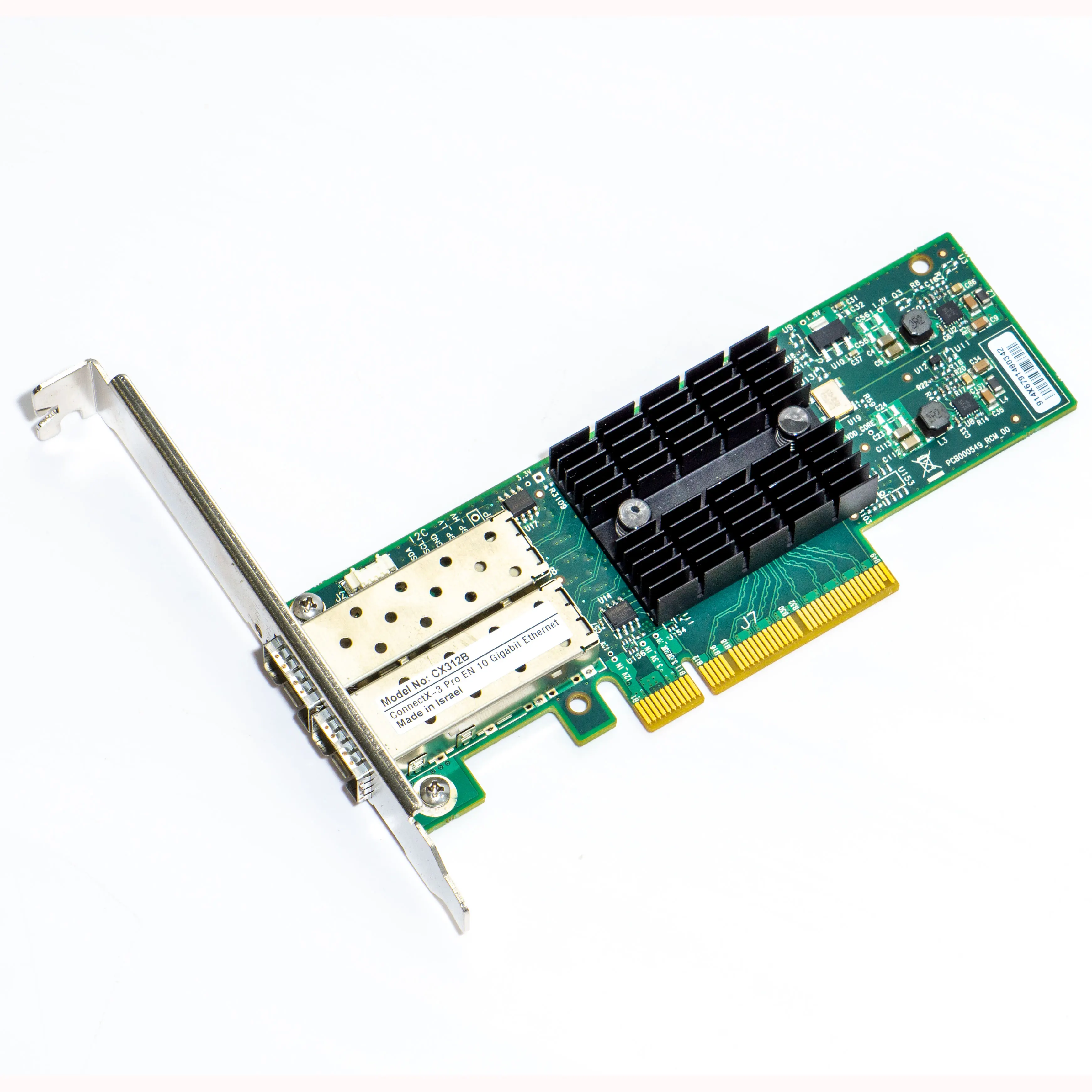 Mellanox-placa de Interface de Rede Mcx312b-xcct Cx312b en Portas Duplas Ethernet 10g 10 Gbps Sfp Plus Pcie Nic