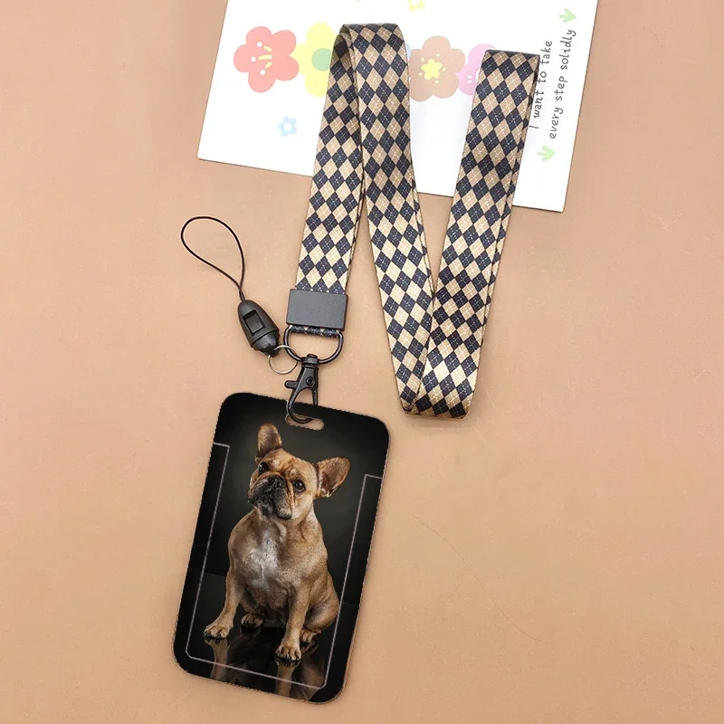 Versatile Animal Print Lanyard with ID Badge Holder & Charm