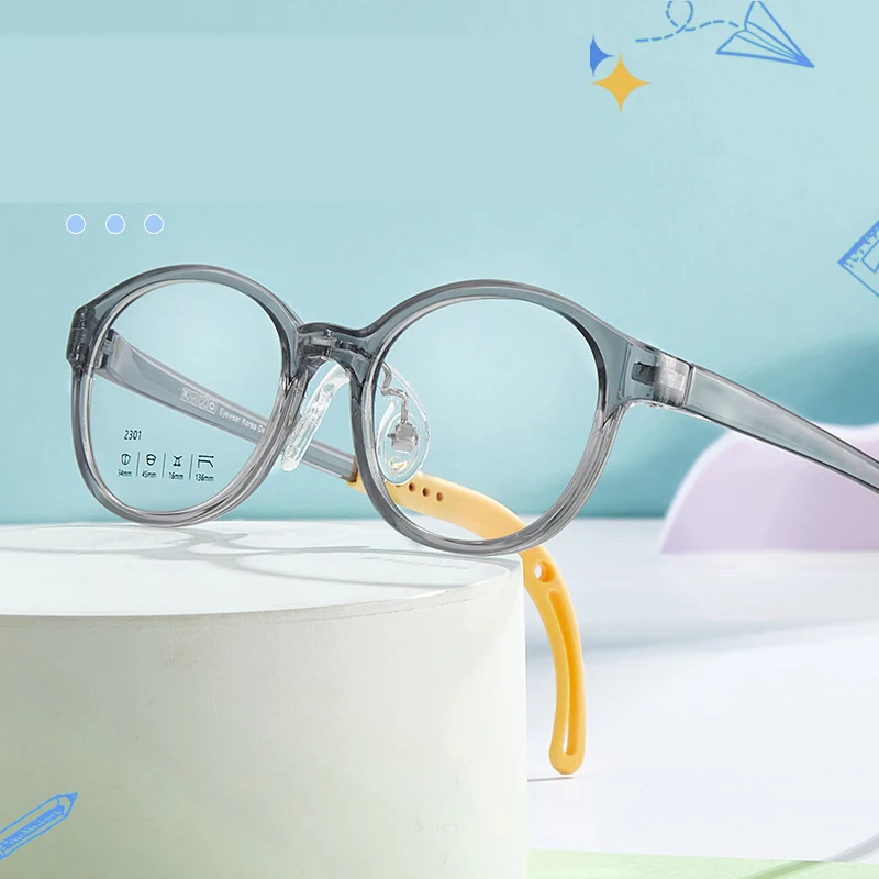 New Children Non-slip Soft Flexible Kids Eyeglasses Frame Ultralight Integrated Screwless Glasses Optic Glasses Frame Boy Girl