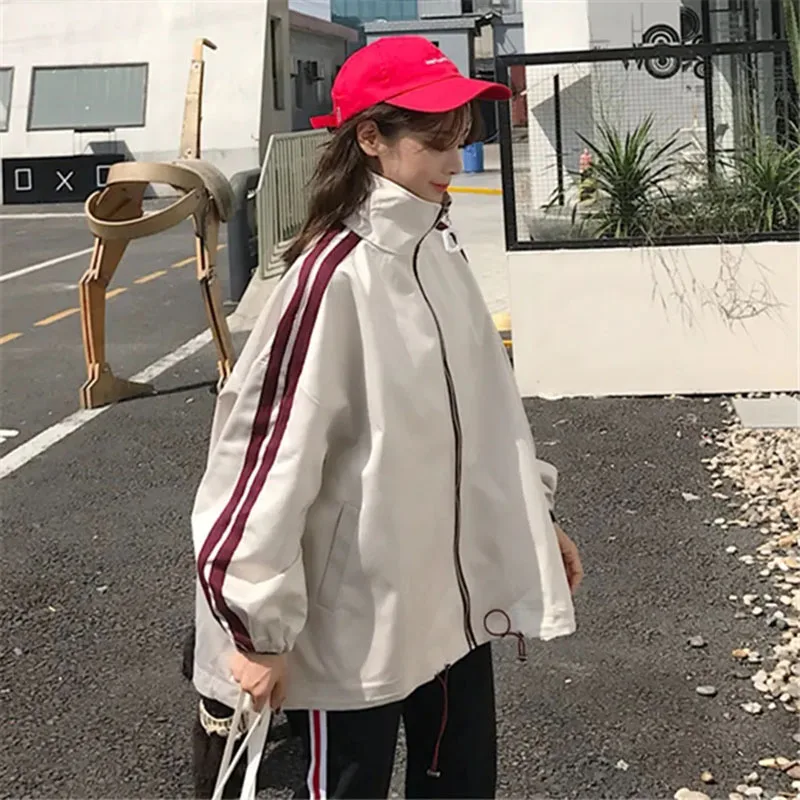 

Женская Солнцезащитная тонкая куртка, свободная универсальная бейсбольная форма в стиле Харадзюку, Корейская версия, для студентов, весна-...