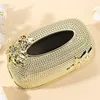 1Pcs high-end gold tissue box, napkin storage box, suitable for kitchens, restaurants, bathrooms, and desks 3