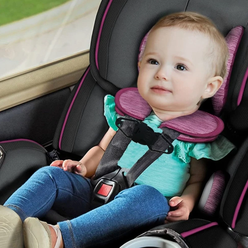 Secure Child Car Seats Clip Adjustable Safe Belt Lock Safe Chest Straps Stop Kids from Unbuckling for Home & Outdoors