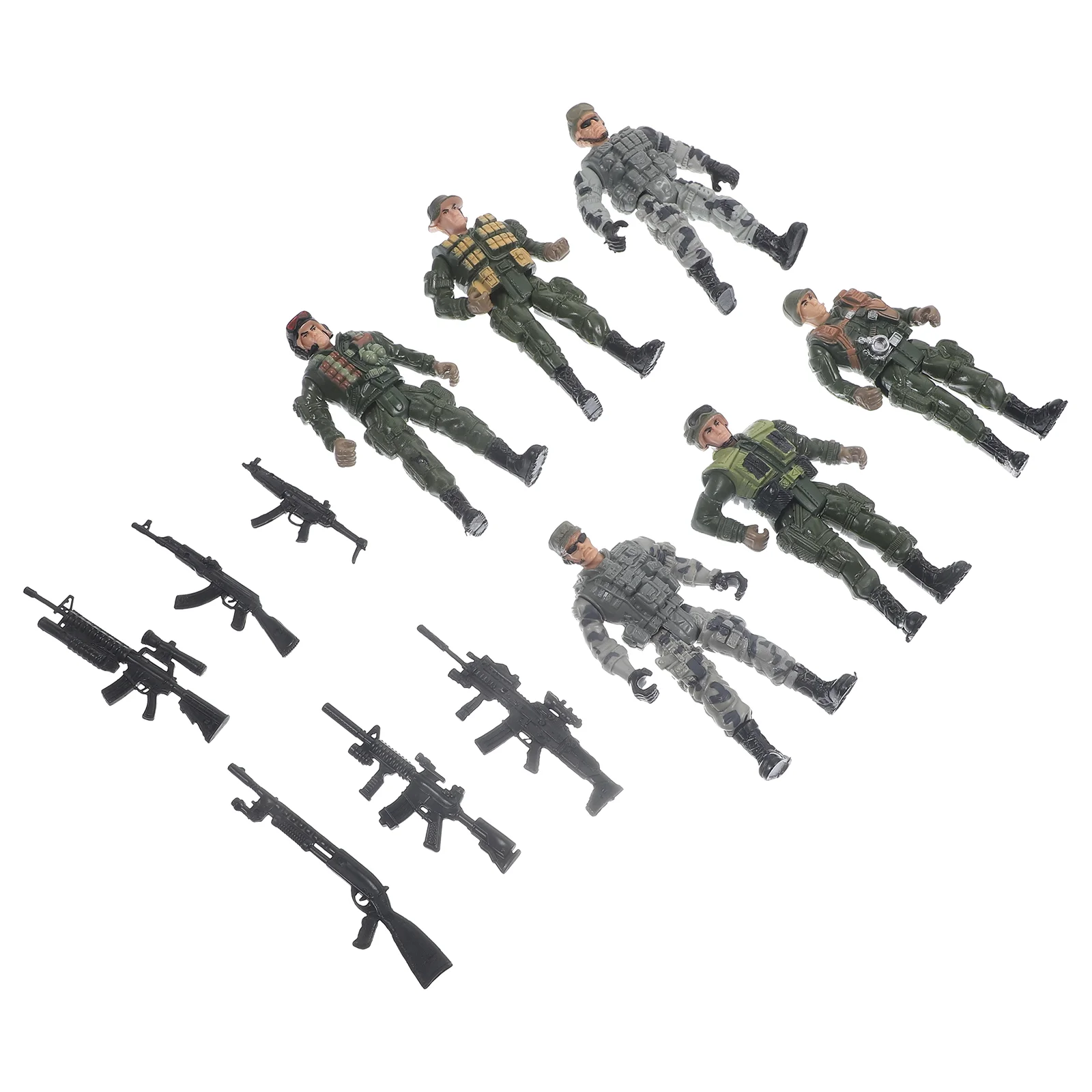 

Soldier Model Toy Childrens Toys Miniature People Figurines Figures for Decor Sand Table Kids Plastic Small