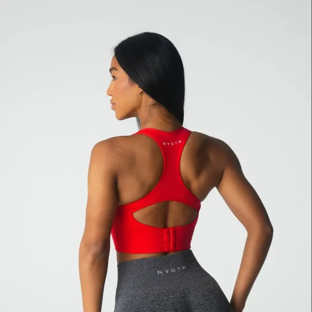 NVGTN Knitted Ignite Seamless Bra Adjustable Band Sports Top Gym Women  Racer Back Fitness Brassiere AthLeisure Workout Underwear - AliExpress
