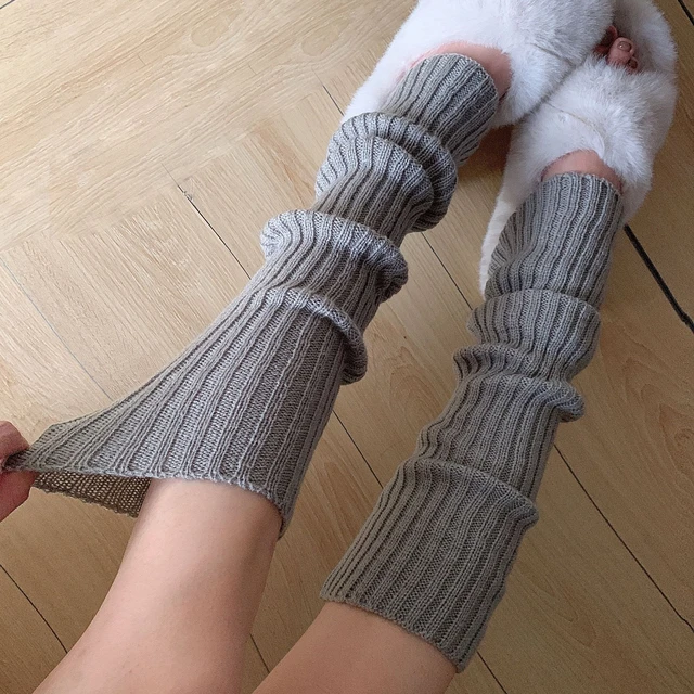 Lolita Leg Warmers Women Long Socks Wool Knitted Foot Cover Arm