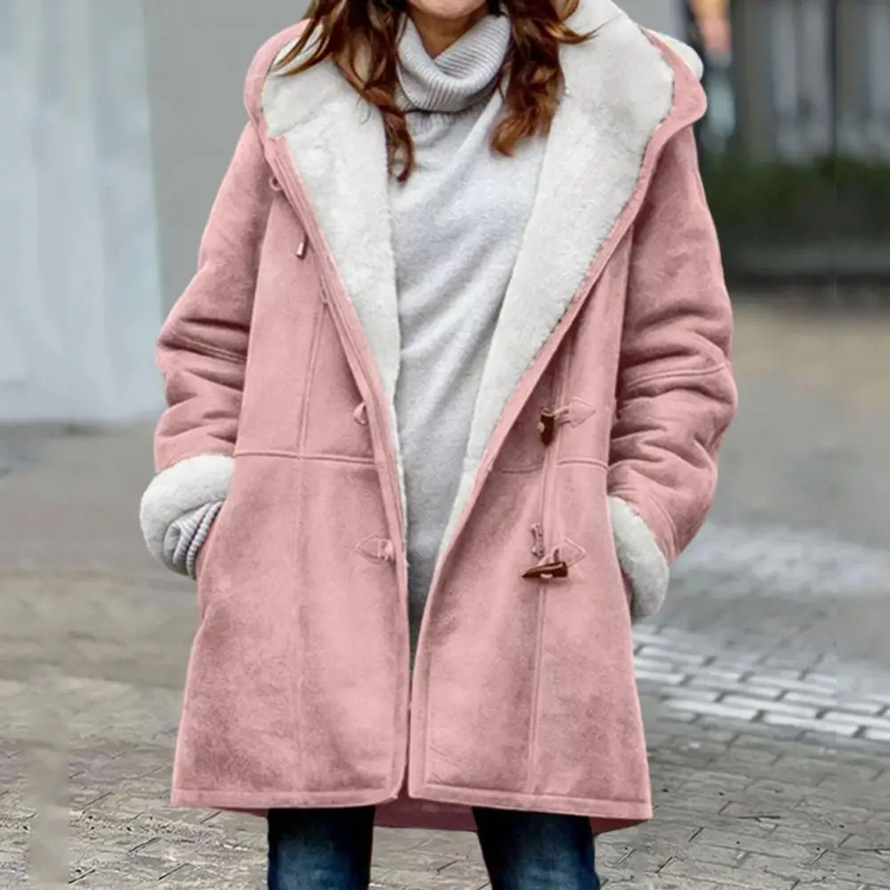 

2023 Women's cotton and Plush printed hooded sweater with warm plush jacket