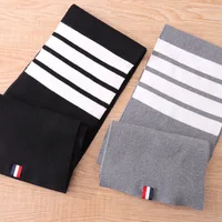 Trendy Color-Woven Four-Stripes Scarf Hot Sale Of The Season Autumn Winter New Style Warm Long Casual Unisex Scarf Woolen Fab...