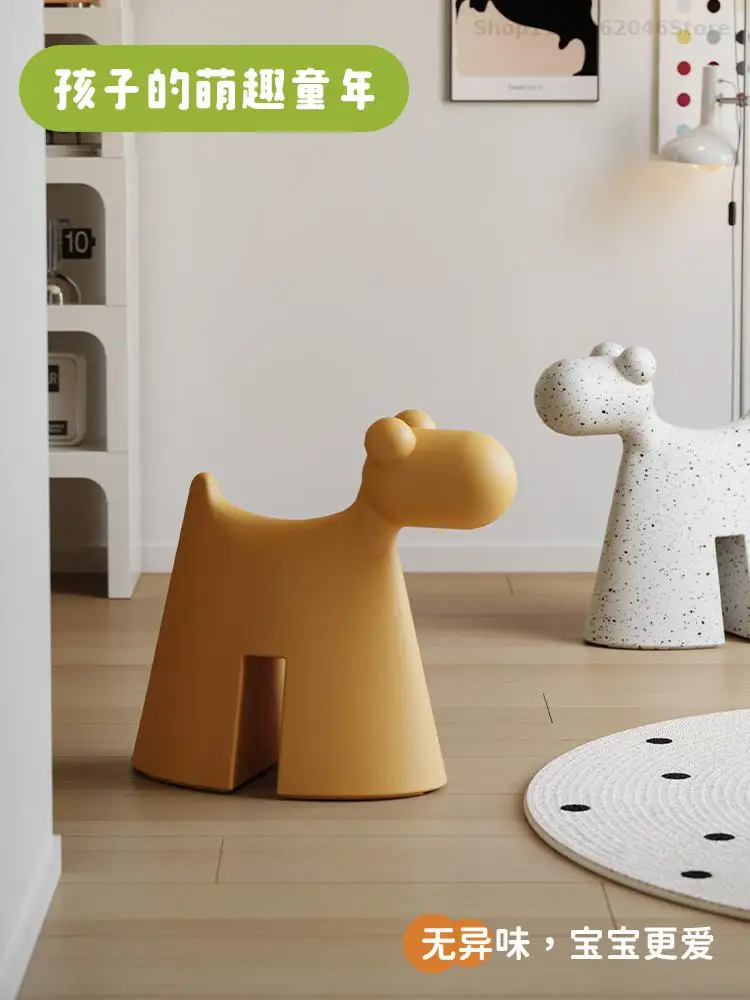 Internet Celebrity Ins Animal Sitting Stool Living Room Creative Puppy Low Stool Bedroom Household Cute Cartoon Children's
